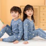 2 pièces surpyjama à manches longues pour enfants à motif panda_31