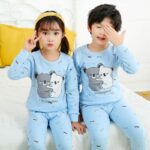 2 pièces surpyjama à manches longues pour enfants à motif panda_33