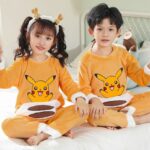 Ensemble de surpyjama Pokémon pour enfants imprimé pikachu_11