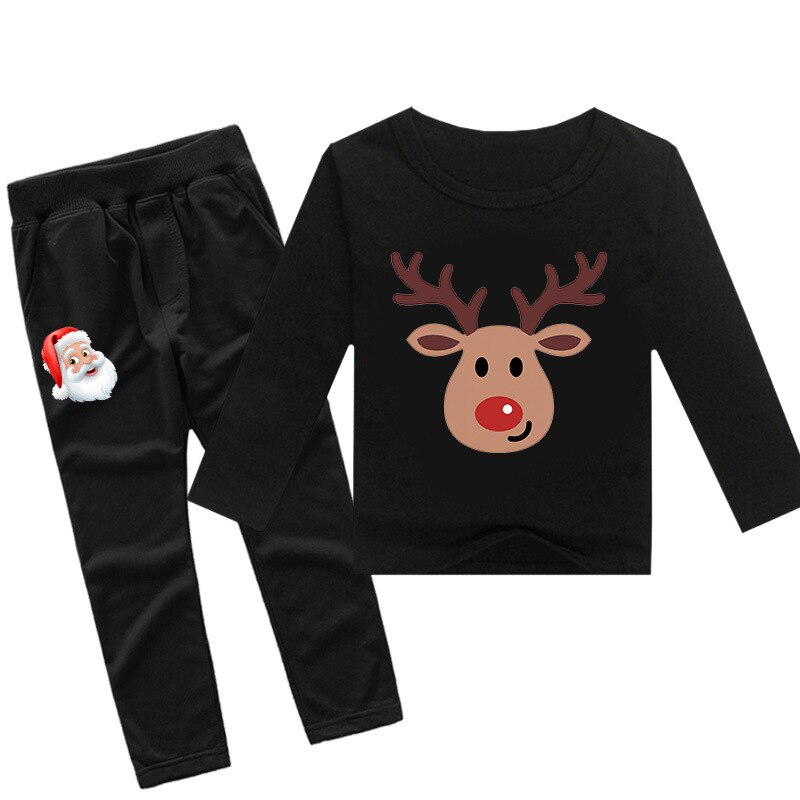 Ensemble de surpyjama imprimé renne pour enfant en coton doux_18