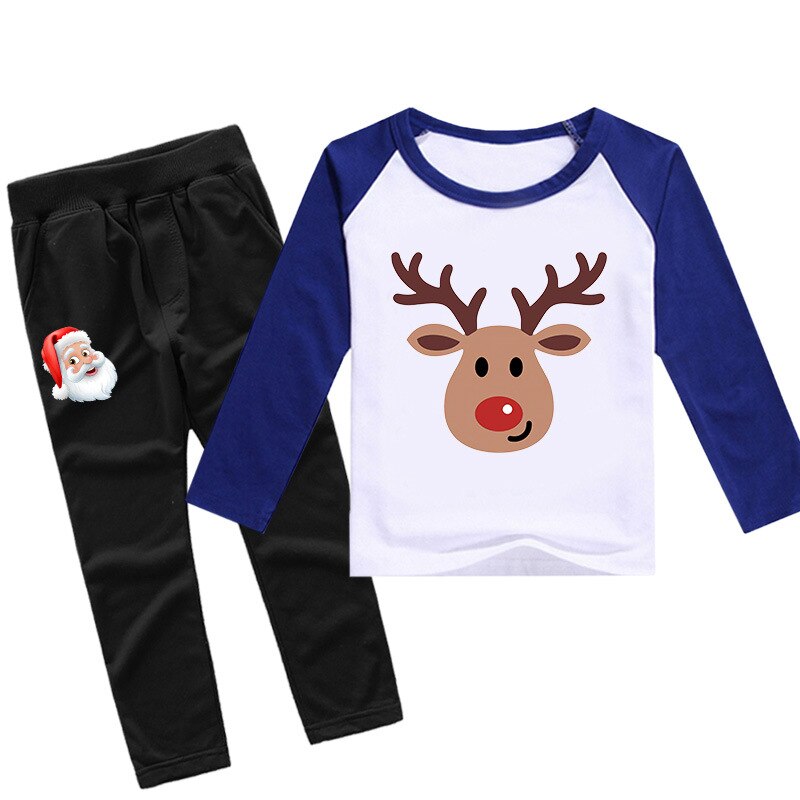 Ensemble de surpyjama imprimé renne pour enfant en coton doux_20