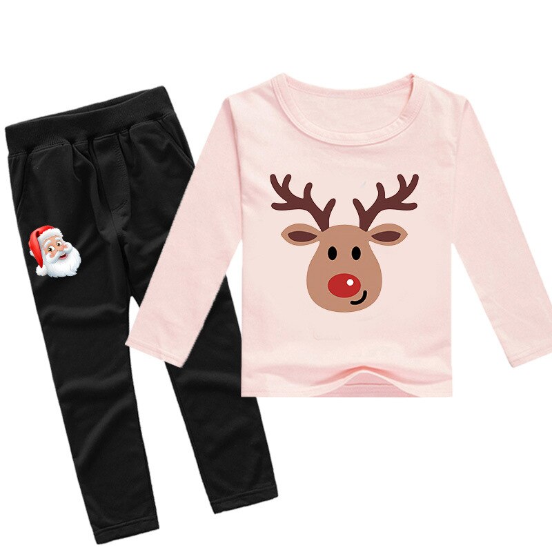 Ensemble de surpyjama imprimé renne pour enfant en coton doux_30