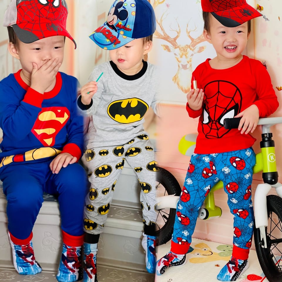 Ensemble de surpyjama pour garçon avec motif de super héros