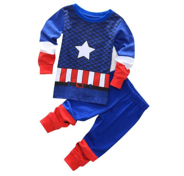 Ensemble de surpyjama pour garçon avec motif de super héros Capitaine america 7 ans
