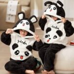 Ensemble de surpyjama tigre pour enfants polaire douce pour enfants_14