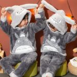 Ensemble de surpyjama tigre pour enfants polaire douce pour enfants_5