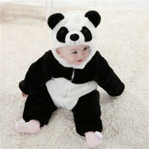 Nouveaux surpyjama style simple barboteuse Panda pour bébés_1