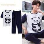Surpyjama Panda style simple pour homme en coton_31