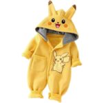 Surpyjama Pikachu pour nouveau-né sous forme de combinaison avec capuche_8