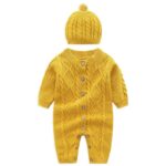 Surpyjama  tricotée à manches longues pour enfant 24 mois Jaune 24mois