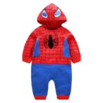 Surpyjama à capuche Spider-Man pour bébé d'hiver Rouge Nouveau-né