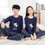 Surpyjama à col rond pour adolescent en coton tricoté_25
