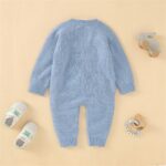 Surpyjama à imprimé lapin tricoté en coton pour bébé_11