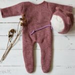 Surpyjama à oreilles de lapin tricoté aux pieds pour bébé_8