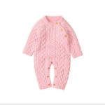 Surpyjama chaud à col rond en tricot pour bébé_19