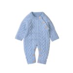 Surpyjama chaud à col rond en tricot pour bébé_24
