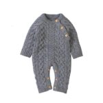 Surpyjama chaud à col rond en tricot pour bébé_9