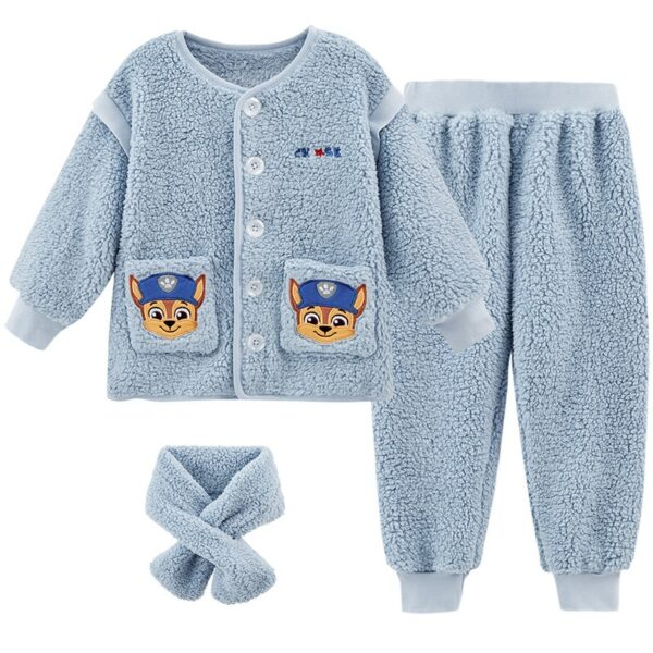 Surpyjama chaud de Pat Patrouille à boutonnage pour enfant_1