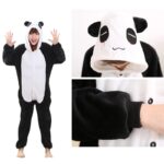 Surpyjama chaud en flanelle à motif animal pour femme Panda S