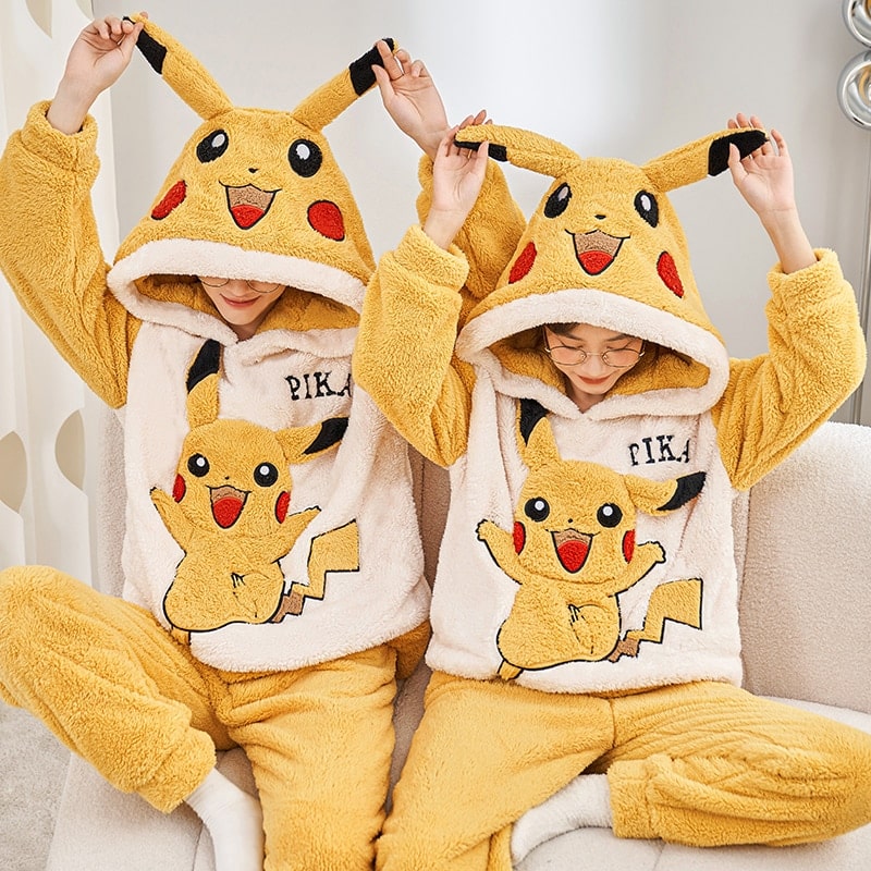 Surpyjama chaud et épais à capuche en flanelle pour homme_3