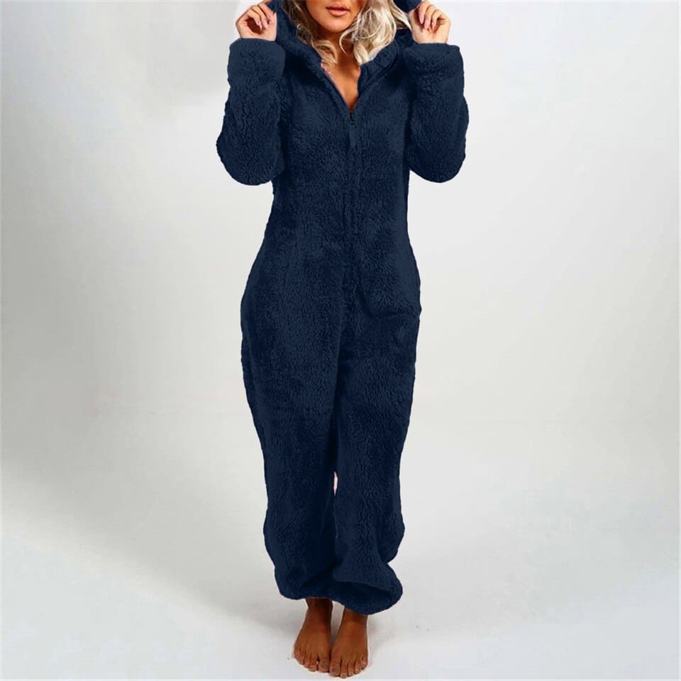 Surpyjama chaud et moelleuse d'hiver pour femme en polyester_2