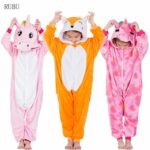 Surpyjama cosplay de licorne en polyester pour enfant_1