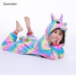 Surpyjama cosplay de licorne en polyester pour enfant_10