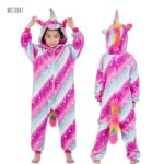 Surpyjama cosplay de licorne en polyester pour enfant_16