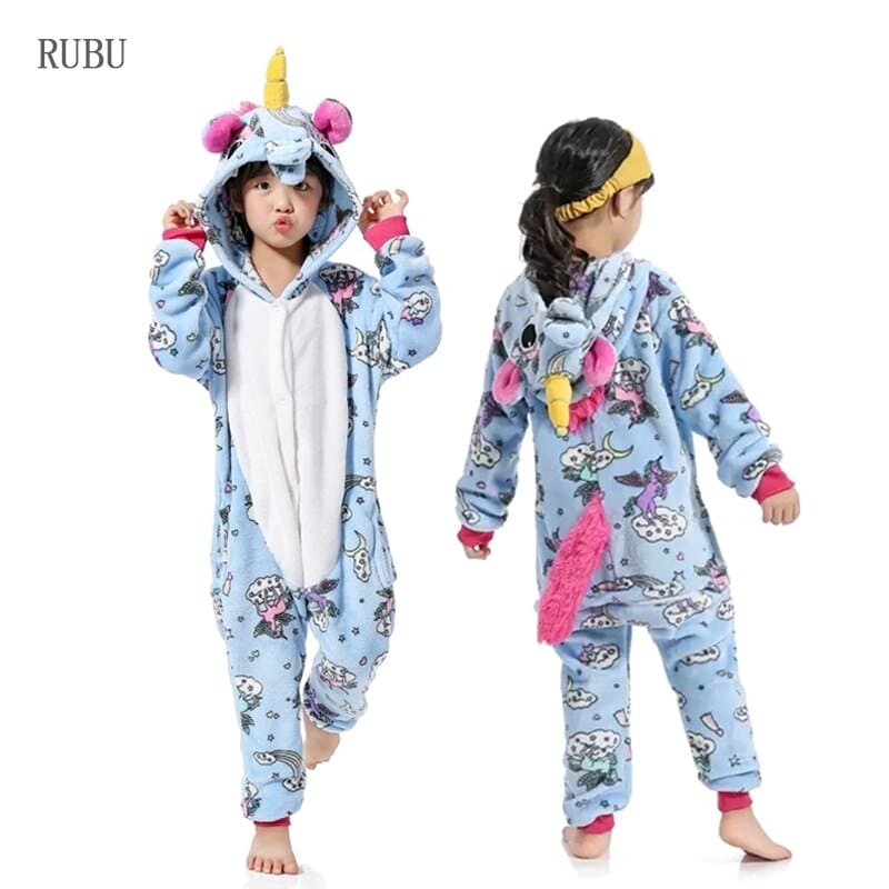 Surpyjama cosplay de licorne en polyester pour enfant_3