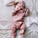 Surpyjama d'Halloween à oreilles de lapin pour bébé en coton_4