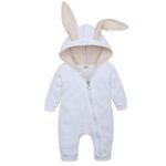 Surpyjama d'Halloween à oreilles de lapin pour bébé en coton Blanche 3mois
