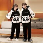 Surpyjama d'hiver motif Panda style coréen pour couple_11