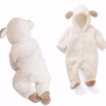 Surpyjama de lapin pour bébé en molleton épais et chaud Beige 0-1 Month