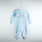 Surpyjama de lapin pour bébé en molleton épais et chaud Bleue ciel 2-3 Months