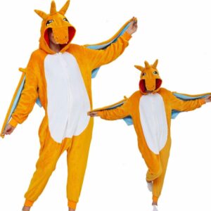 Surpyjama dragon avec capuche en polyester pour adulte_1