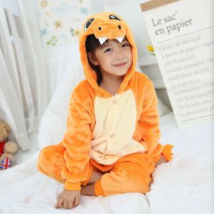 Surpyjama dragon en polyester à capuche pour enfant_1