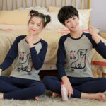 Surpyjama en coton à rayures pour adolescents_17