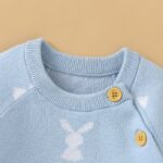 Surpyjama en coton tricoté pour bébé à motif lapin_3