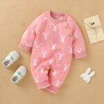 Surpyjama en coton tricoté pour bébé à motif lapin_4