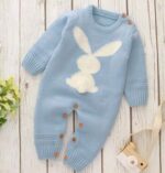Surpyjama en coton tricoté pour bébé avec motif lapin_13