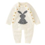 Surpyjama en coton tricoté pour bébé avec motif lapin_18