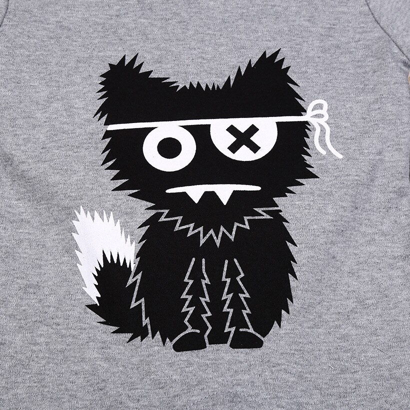 Surpyjama en coton une pièce pour enfant avec imprimé loup_2