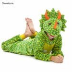 Surpyjama en flanelle en forme de dinosaure pour enfant_1