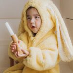 Surpyjama en forme de lapin à fermeture éclaire pour enfant Jaune 73cm
