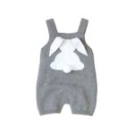 Surpyjama en tricot, lapin pour bébé sans manches Grise 3mois