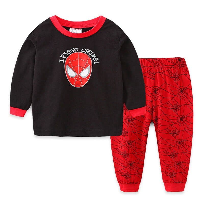 Surpyjama imprimé spider Man pour enfant style décontracté Noir 7 ans