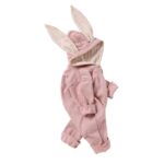 Surpyjama lapin en coton à manches longues pour nouveau-né Rose 3-6mois