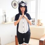 Surpyjama léger pour femme avec motif panda à manches courtes_3