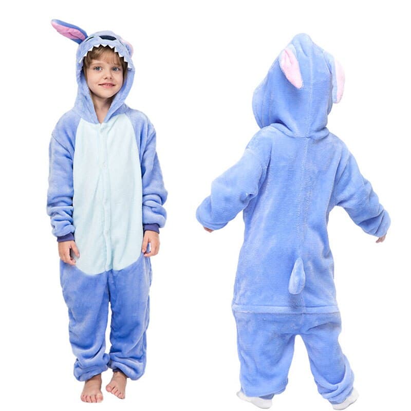 Surpyjama loup avec queue en coton à manches longues pour enfant_12