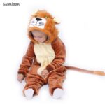 Surpyjama loup avec queue en coton à manches longues pour enfant Lion Chine